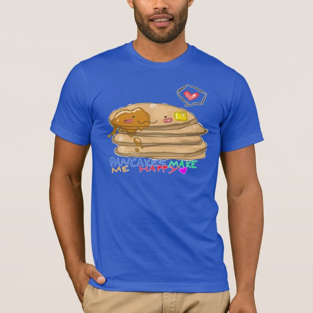 Pfannkuchen machen mich glücklich T-Shirt (Vorderseite)