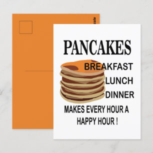 Pfannkuchen Macht Jede Stunde Zu Einer Glücklichen Postkarte