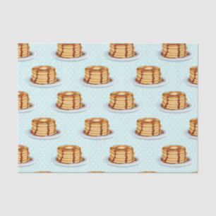 Pfannkuchen mit Ahornsirup und Punkt-Muster Seidenpapier