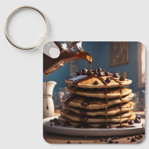 Pfannkuchen mit Schokoladenstückchen. Schlüsselanhänger