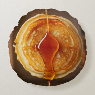 Pfannkuchen mit Sirup Rundes Kissen