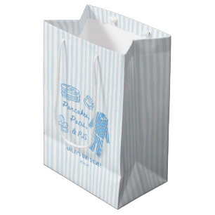 Pfannkuchen, Pacis & Pyjama Jungen-Baby-Party Mittlere Geschenktüte