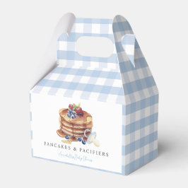 Pfannkuchen & Schnuller Blau kariert Jungen-Baby-P Geschenkschachtel