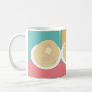 Pfannkuchen Sirup Tröpfelt Bunt Rosa Türkis   Kaffeetasse
