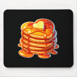 Pfannkuchen Sirup Valentinstag Herz Grafik Kunst Mousepad