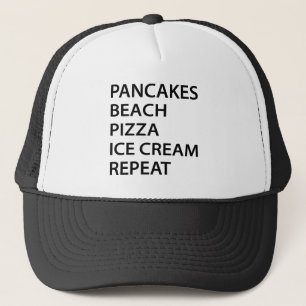 Pfannkuchen Strand Pizza Eiscreme Wiederholung Truckerkappe