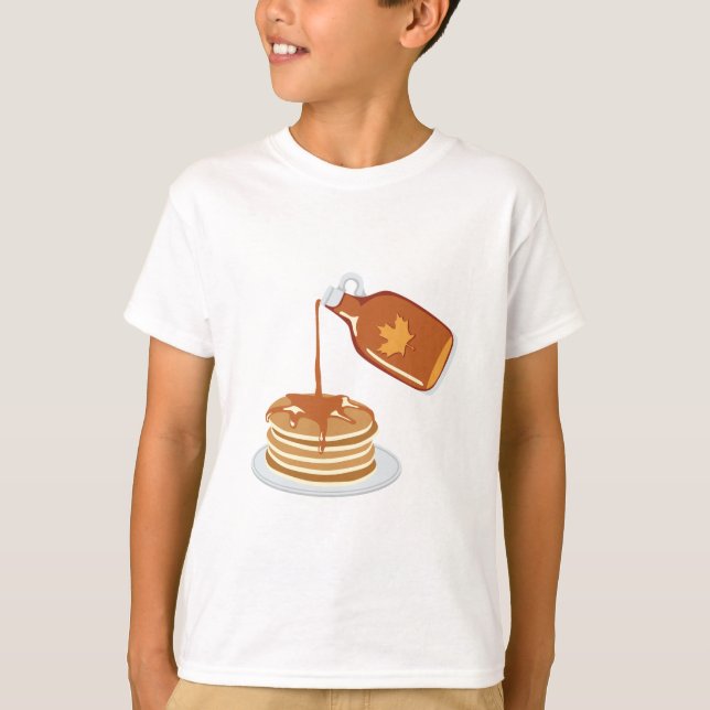 Pfannkuchen u. Sirup T-Shirt (Vorderseite)