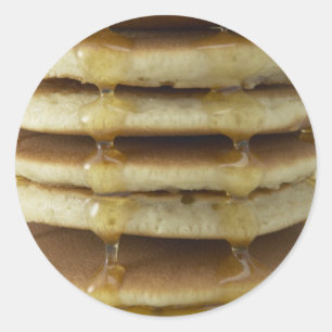 Pfannkuchen u. Sirupaufkleber Runder Aufkleber