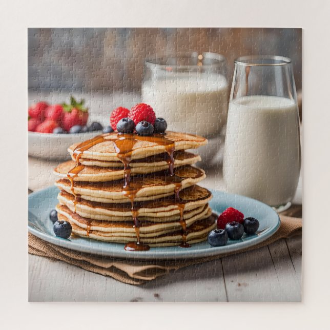 Pfannkuchen und Milch Puzzle (Vertikal)