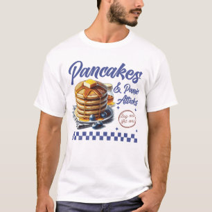 Pfannkuchen und Panikattacken Mental Health Humor T-Shirt