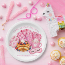 Pfannkuchen und Pyjama Mädchen-Geburtstagsfeier