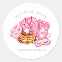 Pfannkuchen und Pyjama Mädchen-Geburtstagsfeier