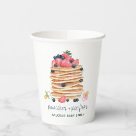 Pfannkuchen und Schnuller Babydusche Brunch Pappbecher