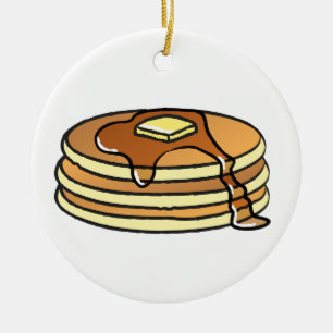 Pfannkuchen - Weihnachtsverzierung Keramik Ornament
