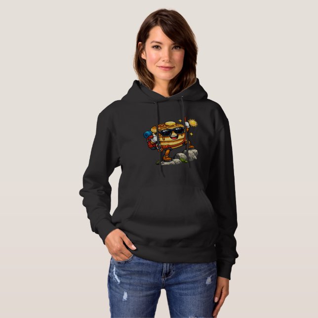 Pfannkuchenstapel-Klettern  Hoodie (Vorne ganz)