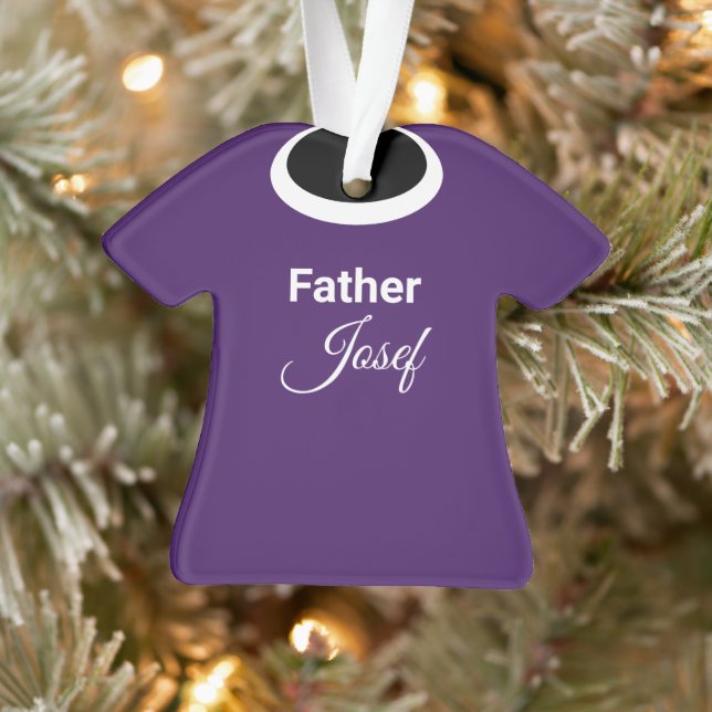 Pfarrer Clergy's Clerical Collar Ornament (Baum)