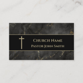 Pfarrkirche Gold und schwarzer Marmor Christlich Visitenkarte
