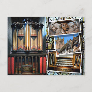 Pfarrkirche, Ludlow, Montage Postkarte