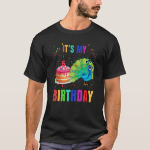 Pfau 6. Geburtstag Niedliche Vögel Tier Grafik T-Shirt