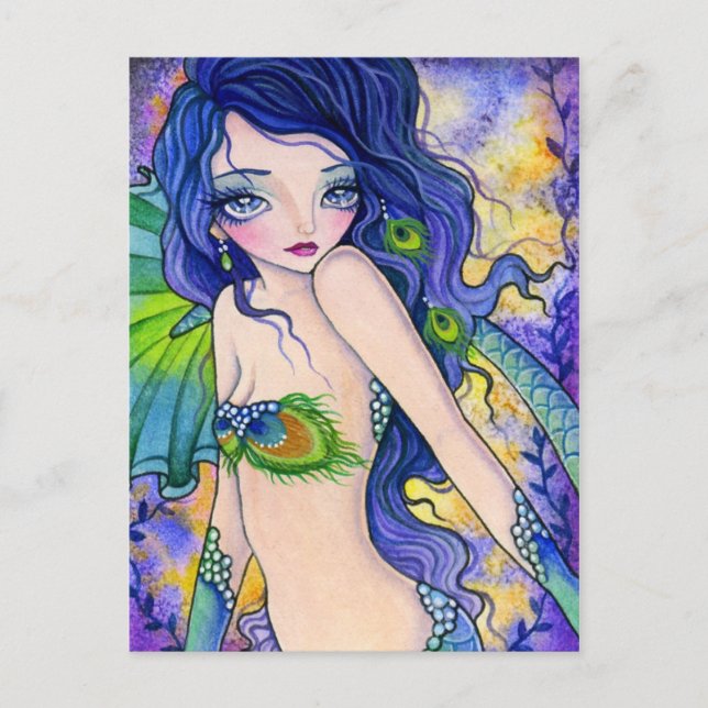 Pfau Allure - Postkarte (Vorderseite)