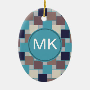 Pfau am Strand Keramik Ornament