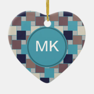 Pfau am Strand Keramikornament