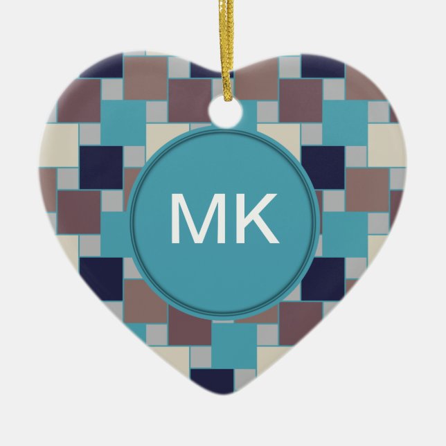 Pfau am Strand Keramikornament (Vorne)