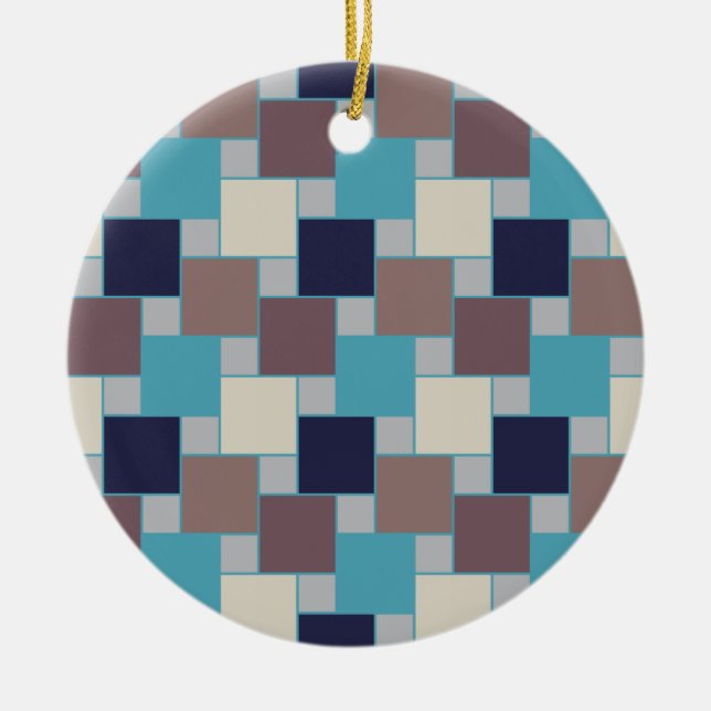 Pfau am Strand Keramikornament (Vorne)