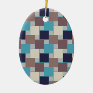 Pfau am Strand Keramikornament