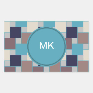 Pfau am Strand Rechteckiger Aufkleber