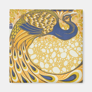 Pfau Antike Vintage Farbe Magnet