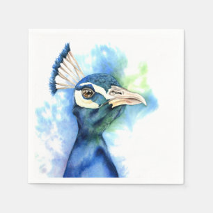 Pfau-Aquarell-Malerei Serviette