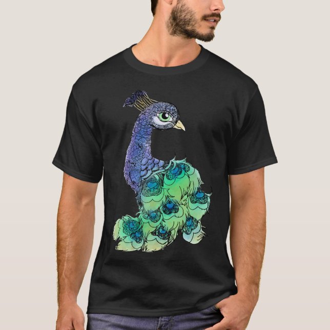 Pfau Art T - Shirt (Vorderseite)