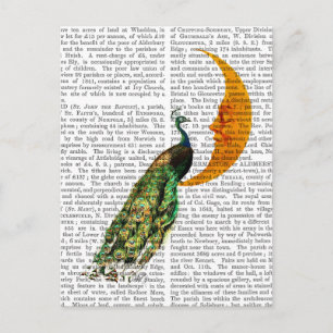 Pfau auf dem Mond Postkarte