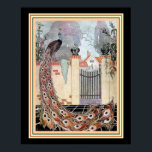 "Pfau auf der Terrasse" Art Deco 16x20 Poster<br><div class="desc">"Pfau auf der Terrasse" Art Deco 16x20 Ca. 1920</div>