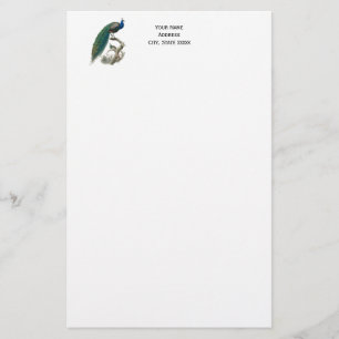 Pfau auf einem Ast Schreibpapier Briefpapier