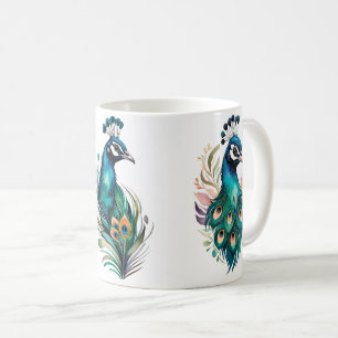 Pfau auf einer Tasse