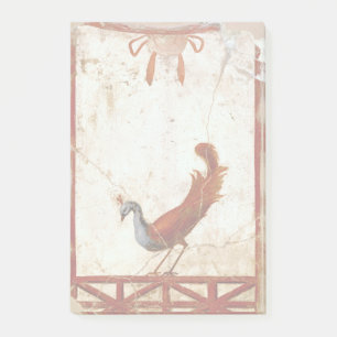 Pfau auf Fresco Antikes antikes Gemälde Post-it Klebezettel