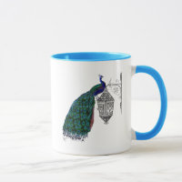 Pfau auf Lamp