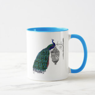 Pfau auf Lamp Tasse