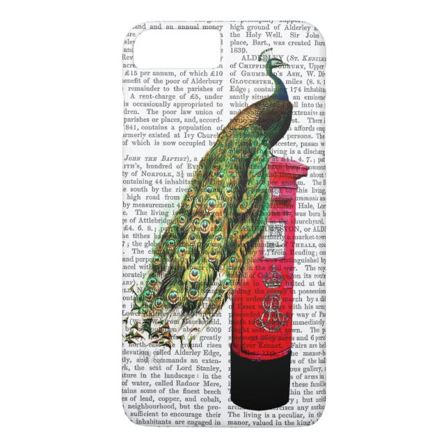 Pfau auf Postbox Case-Mate iPhone Hülle (Rückseite)
