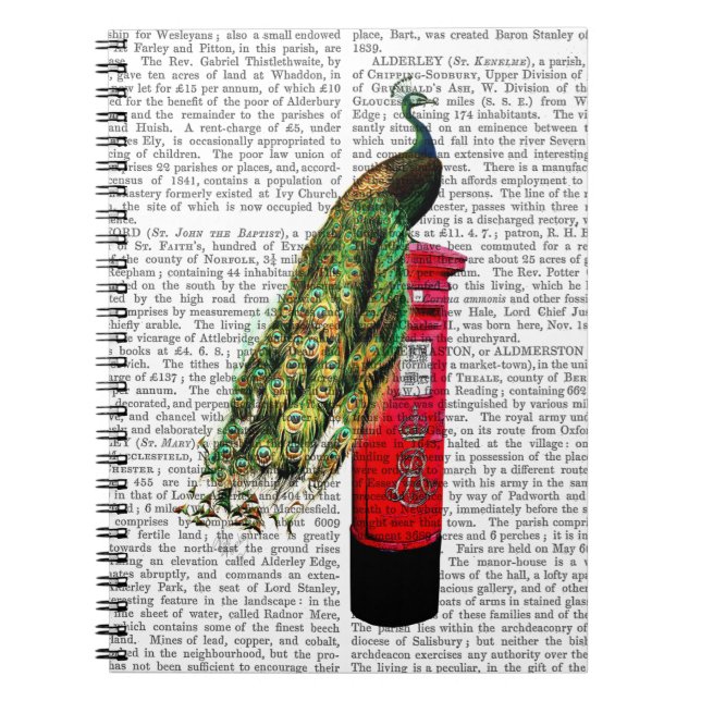 Pfau auf Postbox Notizblock (Vorderseite)