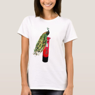 Pfau auf Postbox T-Shirt
