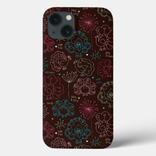 Pfau-Blumen-Indien-Tapete Vintag Case-Mate iPhone Hülle
