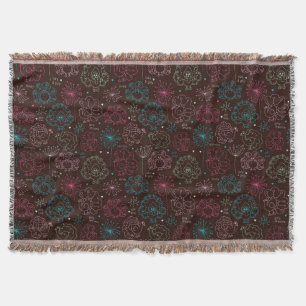 Pfau-Blumen-Indien-Tapete Vintag Decke