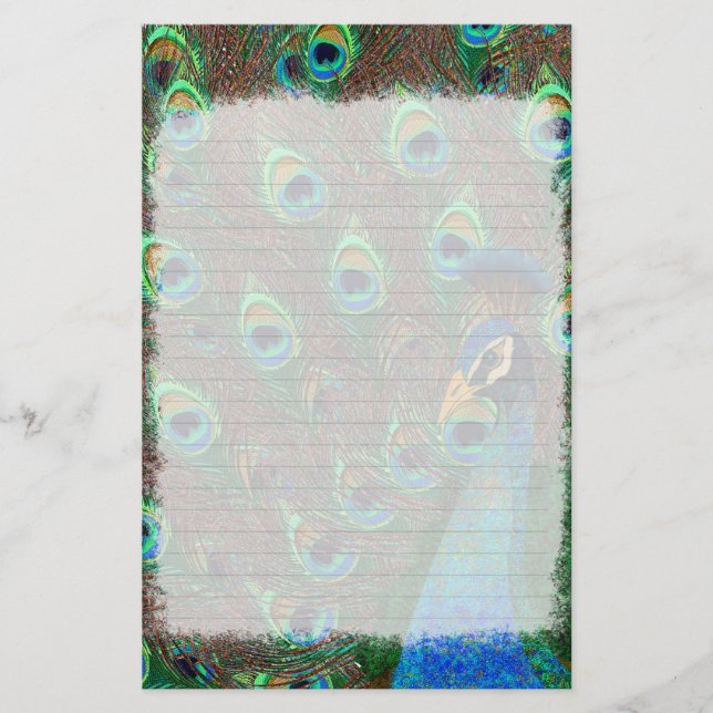 Pfau Briefpapier (Vorderseite)