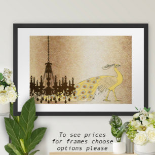 Pfau Brüllende 20er Hochzeitsposter Poster