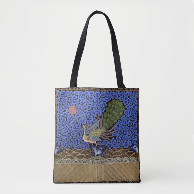 Pfau, chinesische Kunst, Vintag (Vorderseite)