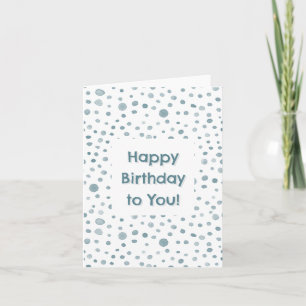 Pfau Confetti Wasserfarbe Punkte Geburtskarte Karte