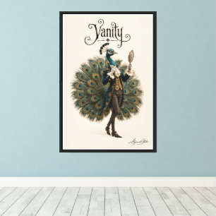 Pfau Dandy Leinwanddruck